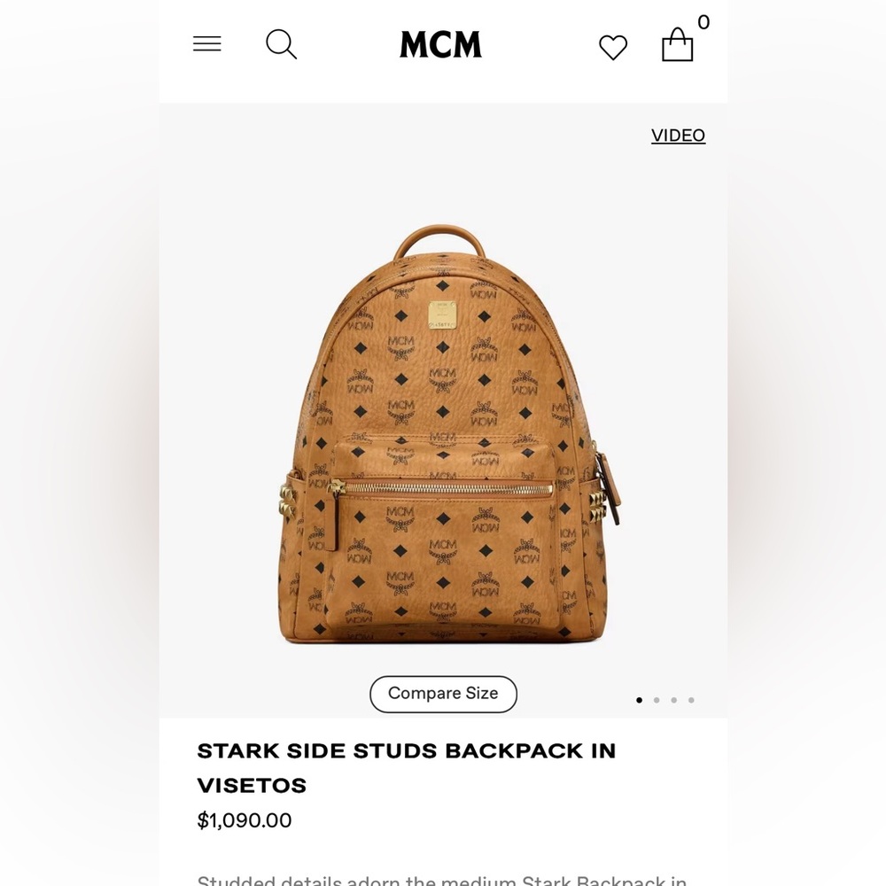 STARK SIDE STUDS BACKPACK IN VISETOS